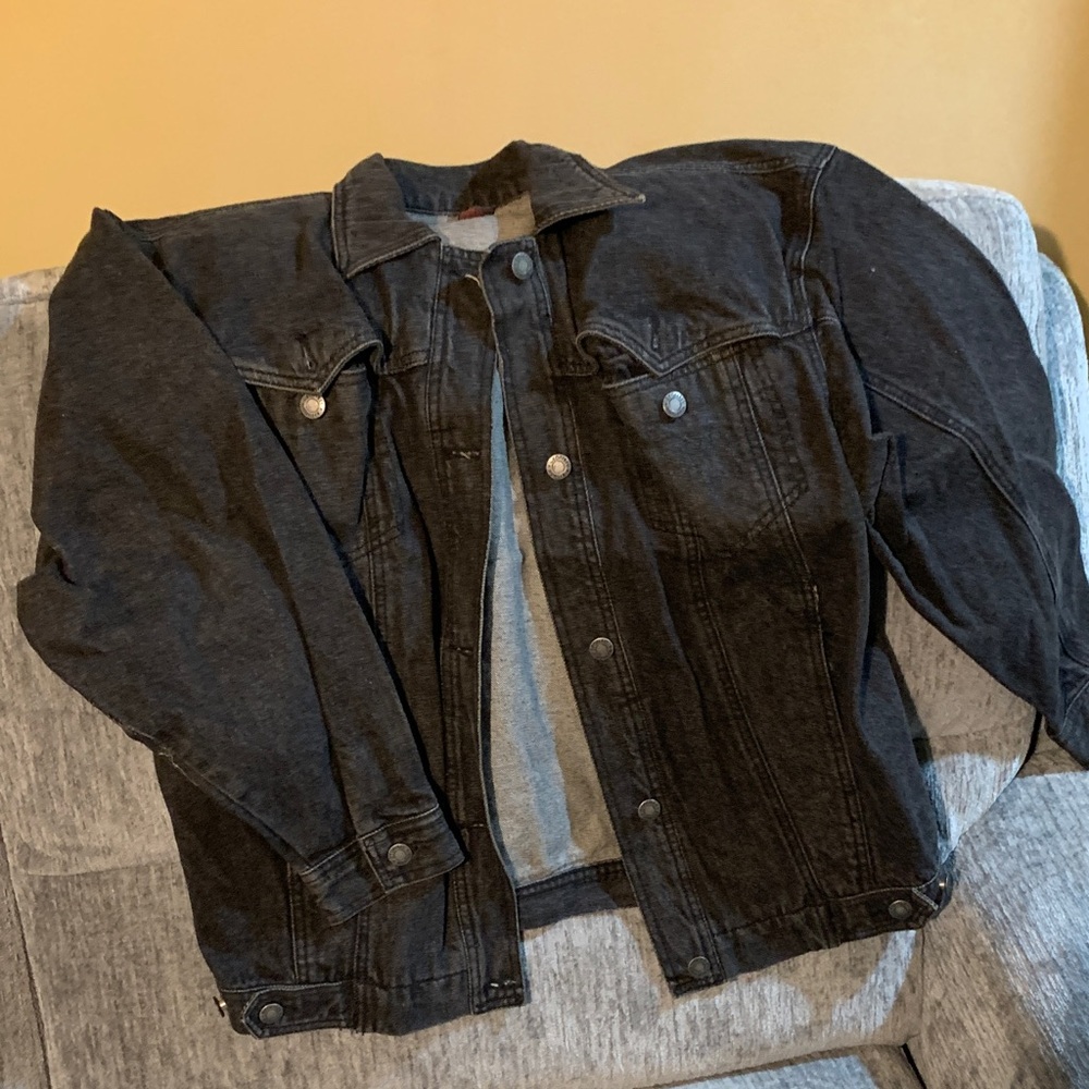 Classic Black Denim Jean Jacket